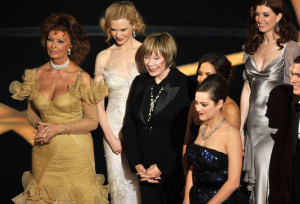 Sophia Loren with Nicole Kidman, Shirley MacLaine, and Marion Cotillard