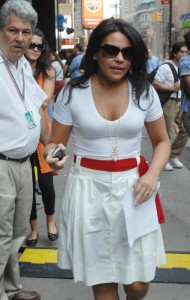 Rachael Ray arrives at Good Morning America studio in New York City on July 10th 2008