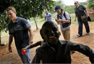 Matt Damon visits the South African border town of Musina on March 3rd 2009 3