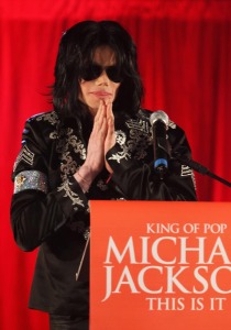 Michael Jackson announces plans for Summer residency at the O2 Arena at a press conference held at the O2 Arena on March 5th 2009 in London England 1