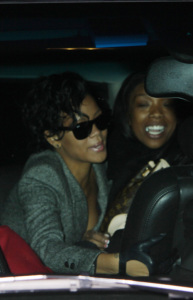 Rihanna and Brandi arrive at The Spotted Pig restaurant in the west village manhattan on March 13th 2009