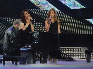 Aya and Basma with teacher Michel Fadel at Star Academy Third Prime