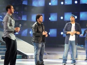 Nazem and Abdel Aziz with melhem zein at Star Academy Third Prime