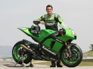 Randy de Puniet Kawasaki ad wallpaper