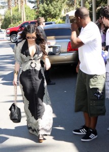 Kim Kardashian and Reggie Bush at the MGM Grand Hotel And Casino Wet Republic Pool Party in Las Vegas March 28th 2009