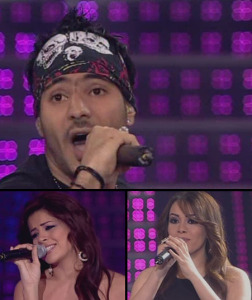 seventh prime of lbc star academy 2009 season 6 on April 3rd 2009 Nasser with diala and Aya