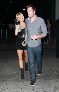 Paris Hilton arrives with Doug Reinhardt at Queen Latifah's birthday party