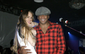 Lindsay Lohan and Q-Tip at Queen Latifah Birthday Party held at SIR Studios in Hollywood on March 28th 2009 2