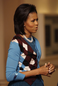 Michelle Obama visits the Royal Opera House in Covent Garden on April 2nd 2009 in London England