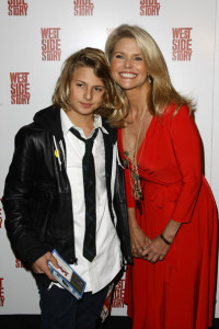 Christie Brinkley and her son Jack Paris at the opening night of West Side Story on Broadway at the Palace Theatre on March 19th 2009 in New York City