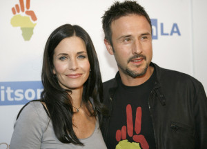 Courteney Cox and husband David Arquette arrive at the OmniPeace Event on June 21st 2007