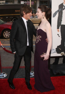 Michelle Trachtenberg and Zac Efron at the movie premiere of 17 Again on April 14, 2009