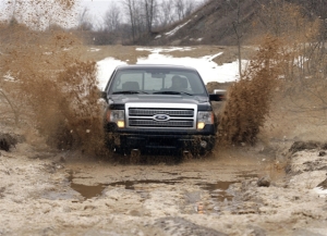 Ford f 150 2009 f 150 Black 2009 ford f 150 platinum edition front view mud riding