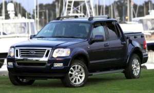 Ford Ford Explorer Sport Trac 2009 Explorer Sport Trac black 2009 Ford Explorer Sport Trac front and left side view