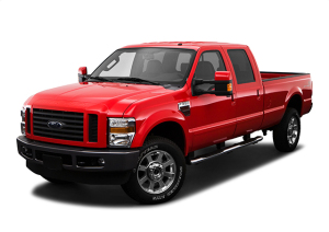 Ford f 350 2009 f 350 red 2009 Ford F 350 Super Duty XLT SuperCab 4x4 front and left side view