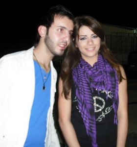 Diala Odeh pictures while leaving Star Academy and LBC building 2