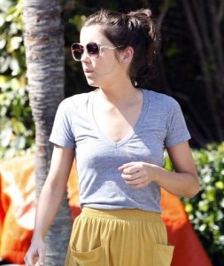 Jessica Stroup On The filming set of 90210 on March 25th 2009