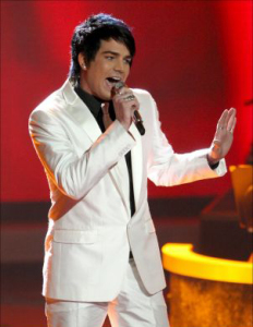 Adam Lambert Performance large wallpaper pictures on April 28th 2009