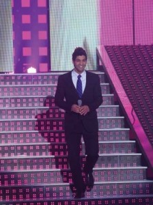 Ibrahim the delegate of the week on stage of staracademy6 on May 8th 2009 at the LBC Star Academy 12th prime