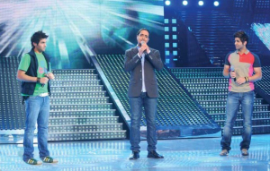 yahia, Abdel Aziz and Ibrahim together on stage at the LBC Star Academy 10th prime on April 24th 2009