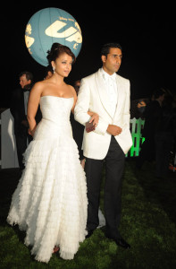 Aishwarya Rai and Abhishek Bachchan arrive at the Up movie Party at the Carlton Beach during the 62nd International Cannes Film Festival on May 13th 2009 in Cannes France 1