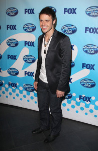 Kris Allen poses in the press room during the American Idol Season 8 Grand Finale held at Nokia Theatre L A  Live on May 20th, 2009 in Los Angeles, California