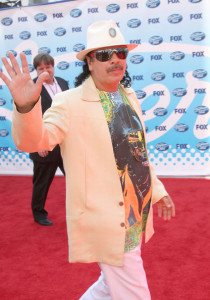 Carlos Santana arrives at the American Idol Season 8 Grand Finale held at Nokia Theatre L.A. Live on May 20, 2009 in Los Angeles, California