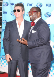 Randy Jackson and Simon Cowell arrive at the American Idol Season 8 Grand Finale held at Nokia Theatre L.A. Live on May 20, 2009 in Los Angeles, California