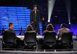 Adam Lambert large desktop wallpaper during his performance at the American Idol stage on May 19th 2009