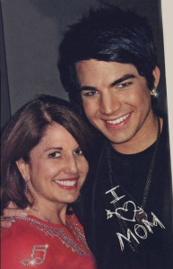 a picture of Adam Lambert and his Mother Leila