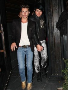 Adam Lambert with his boyfriend Drake LaBry hand in hand spotted at Guys and Dolls on June 1st 2009