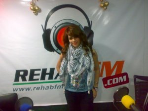 Diala Ouda photos from Rehab fm interview at the radio station 4