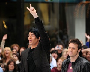 Adam Lambert with Kris Allen at the Today Show  on May 28th 2009 6