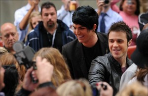 Adam Lambert with Kris Allen at the Today Show  on May 28th 2009 5