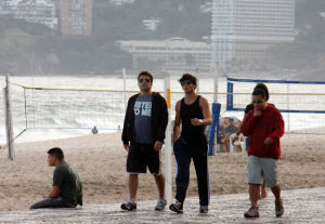 Jesus Luz spotted at the beach of Ipanema in Rio de Janeiro with some of his friends 2