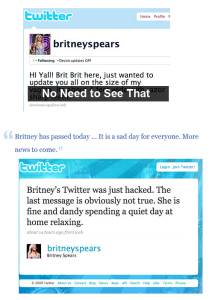 Britney Spears hacked twitter account