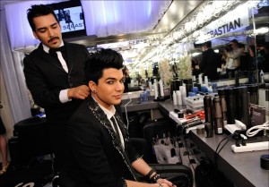 Adam Lambert backstage at the Hollywood Life 11th Annual Young Hollywood Awards on June 9th 2009