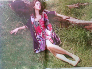 Basma Boussel fashion modelling in a magazine issue of June 2009 8