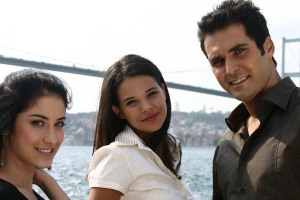 Alpay Kemal Atalan with Hazal Kaya and Selen Seyven