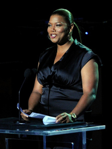 Queen Latifa on stage during the Michael Jackson Memorial Service