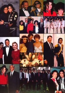 Michael Jackson Memorial Service Program various picture of Michael Jackson with famous people