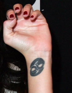 Megan Fox left hand wrist tattoo