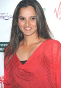 Sania Mirza personal picture wearing a beautiful red top