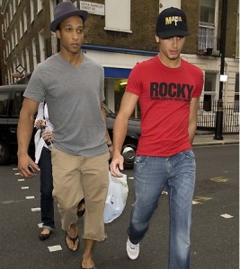 Jesus Luz seen out of Madonnas Mayfair house in London with a friend on June 22nd 2009