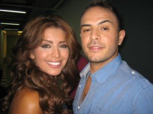 Amal Boshosha picture from the new LBC TV program Twist and Shout Teer w Fare3 with singer Ahmed Sherif