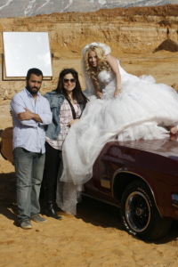 Mariam Attalah photo at the shooting of her new movie clip wearing a wedding dress