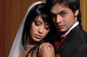 Raqiah and her husband Mohamad at their wedding day