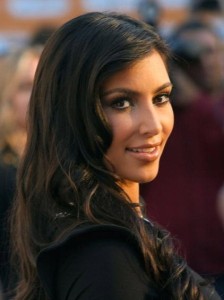 kim kardashian arrives on the red carpet of Aces and Angels Celebrity Poker Party on July 11th 2009 closeup face photo