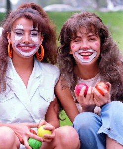 Thalia high quality picture from the 1992 latin drama series Maria Mercedes as the clown girl