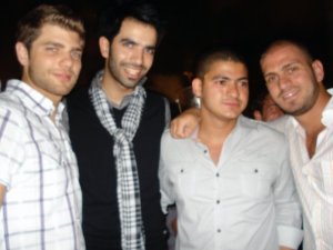 Nazem Ezzideen with Mohamad Serag and Michel Azzi at Al Jaras party held in July 2009